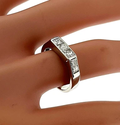 1.00ct Diamond & Platinum Fancy Eternity/Wedding Band 5.1g