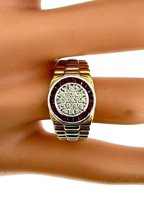 0.15ct Ruby & 0.10ct Diamond Signet Ring - 9ct Gold 5.8g