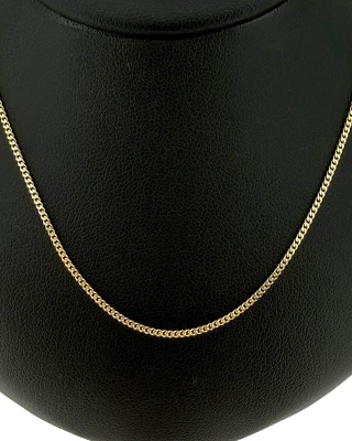 9ct Gold 0.8mm Traditional Curb Chain 16/18 inch