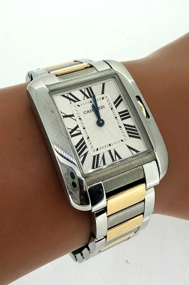 Cartier Anglaise 27mm - 18ct Gold & Stainless Steel 2016 Box & Papers Model: 3704