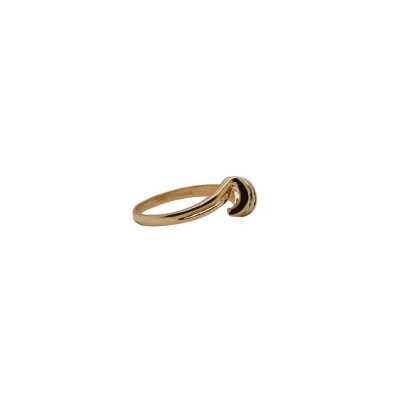 0.10ct Natural Diamond & 18ct Gold Twist Ring 2.4g