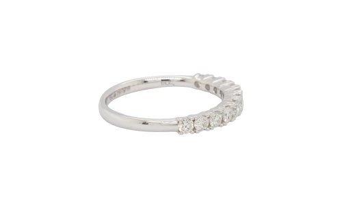 0.57ct Natural Diamond & 18ct White Gold Eternity/Wedding Band 2.3g