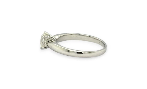 1.00ct Natural Diamond Solitaire & Wedding Band SET- 18ct White Gold 5.8g