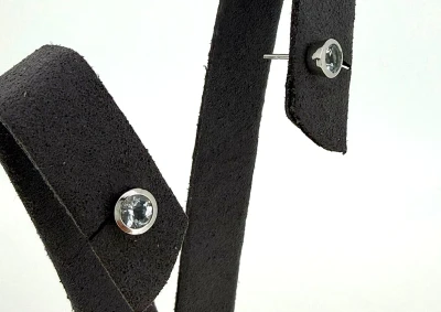 0.56ct Aquamarine & 9ct White Gold Stud Earrings 1.0g