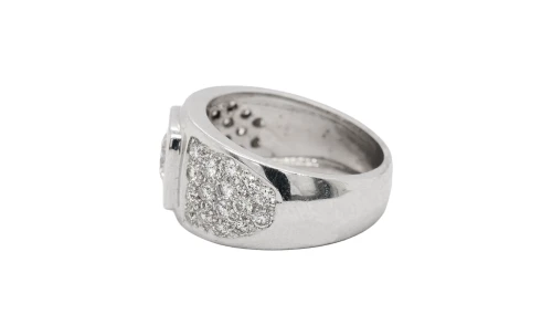 1.30ct Natural Diamond & 18ct White Gold Dress Ring 9.74g