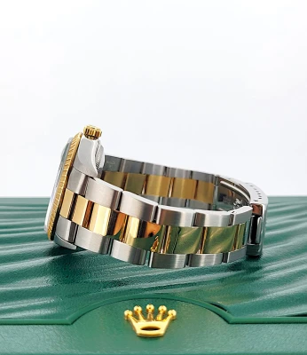 Rolex 34mm Oyster Perpetual Date- 18ct Gold & Stainless Steel 1995 Box & Papers Model: 15223