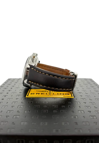Breitling 43mm Transocean Chronograph- 2013 Box & Papers Stainless Steel & Calf Leather- Model: AB015212/G724