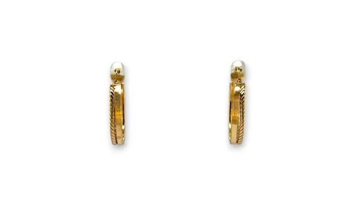 9ct Double Tube Oval Hoop Earrings  (23 x 3.7mm) 1.8g