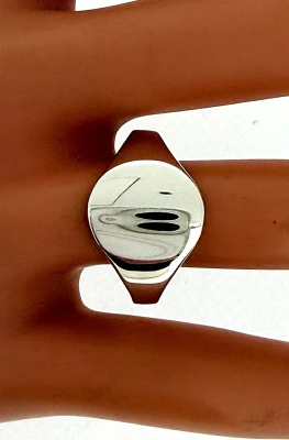 Sterling Silver Plain Signet Ring 4.4g