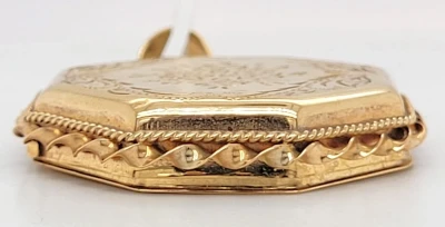 9ct Gold Fancy Octagonal Locket 9.4g
