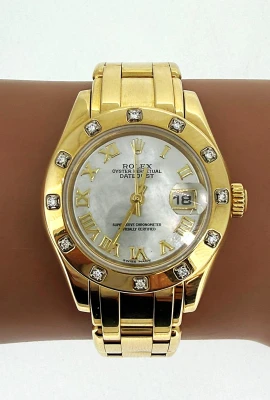 Rolex 29mm Pearl Master 18 Gold & Diamond ( Year 1999) Model : 80318