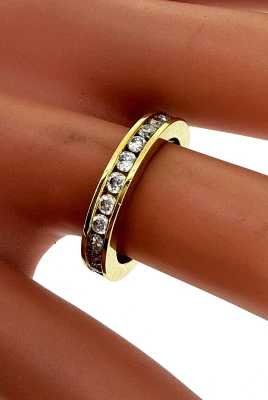 1.00ct Diamond & 18ct Gold Full Eternity/Wedding Band 3.8g