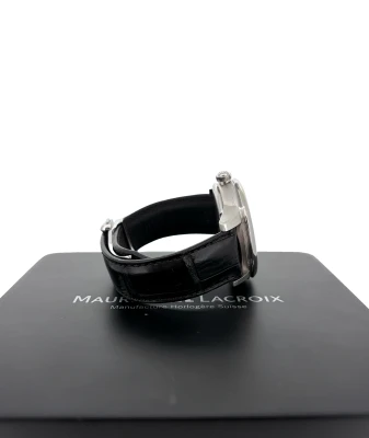 Maurice Lacroix 43mm Square Wheel (2018 Box & Papers) Stainless Steel & Leather