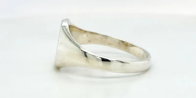 Sterling Silver Round Signet Ring 5.1g