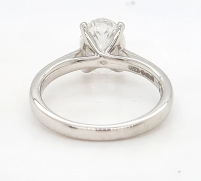 2.01ct Lab Grown Diamond & Platinum Solitaire 5.7g Size M