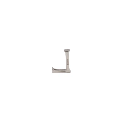 0.07ct Natural Diamond & 18ct White Gold - Initial L- Pendant ( 11.2 x 9.3mm) 0.9g