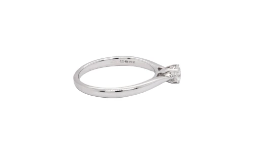 0.20ct Natural Diamond & 9ct White Gold Solitaire Ring 2.1g