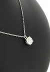 0.75ct Lab Grown Diamond & 9ct White Gold Solitaire Pendant 16/18 Inch