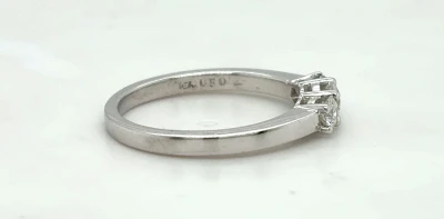 0.50ct Diamond & 18ct White Gold Trilogy Ring 3.7g