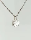 0.50ct Lab Grown Diamond & 9ct White Gold Solitaire Pendant - 18 Inch
