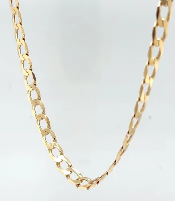 9ct Gold 5mm Traditional Curb Chain 13.1g 22Inch