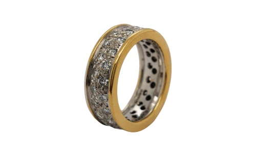 1.60ct Natural Diamond & 18ct Gold Bespoke 6.8mm FULL Band -9.78g