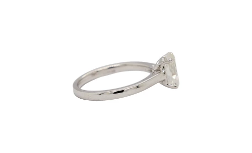1.50ct Oval Natural Diamond & 18ct White Gold Solitaire Ring 3.3g