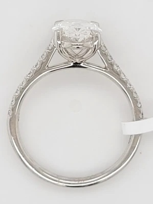 2.46ct Lab Grown Diamond & Platinum Solitaire Size M 4.6g