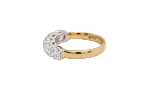2.01ct Lab Grown Diamond & 9ct Gold 5 Stone Eternity Ring -3.36g