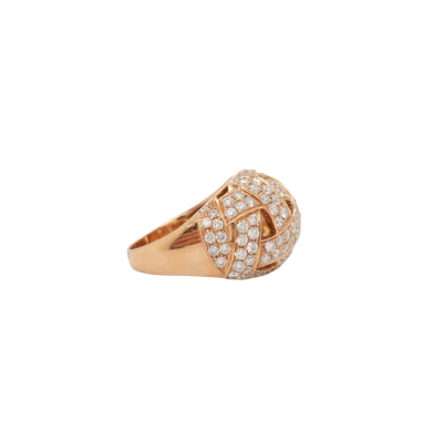 1.79ct Diamond & 18ct Rose Gold Dress Ring 8.8g