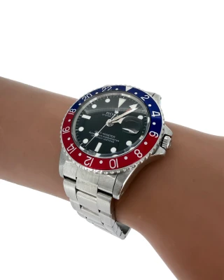 Rolex 40mm GMT Master "Pepsi" Stainless Steel Year 1966 - Model: 1675/0