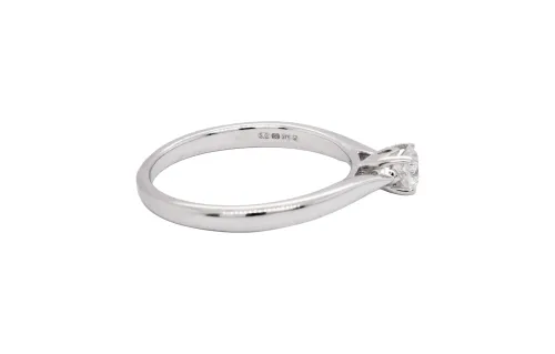 0.20ct Natural Diamond & 9ct White Gold Solitaire Ring 2.1g