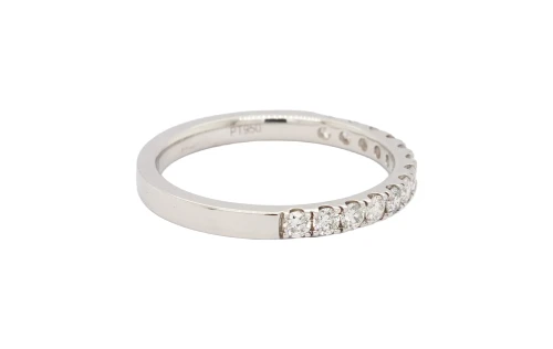 0.46ct Natural Diamond & Platinum Eternity/Wedding Band 3.2g