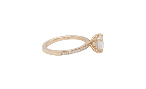 1.80ct Lab Grown Diamond & 9ct Gold Solitaire Ring (Hidden Halo) 2.9g Size M