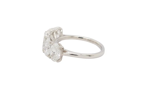 3.26ct Lab Grown Diamond & Platinum 5 Stone Eternity/Dress Ring 5.86g