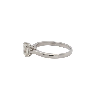 0.75ct Natural Diamond & Platinum Solitaire Ring 4.4g