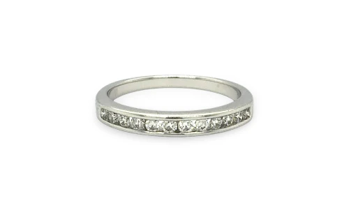 1.00ct Natural Diamond Solitaire & Wedding Band SET- 18ct White Gold 5.8g