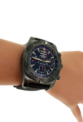 Breitling 44mm Black Steel Chronomat (2019 Box & Papers) Black Stainless Steel