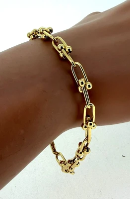 9ct Gold Fancy Link 6.0mm Bracelet 7.5Inch