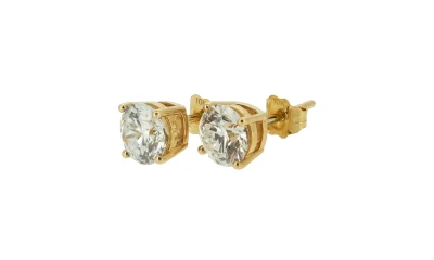 2.00ct Lab Grown Diamond  & 9ct Yellow Gold Stud Earrings 1.8g