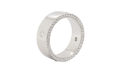 2.40ct Natural Diamond & Platinum 8.5mm Gents Band 24.93g