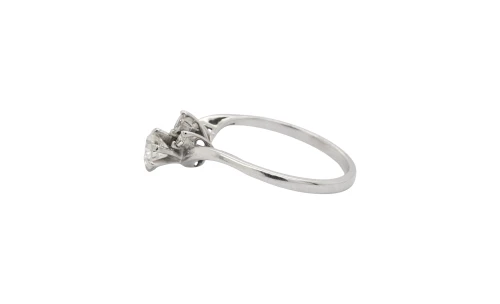 0.70ct Natural Diamond & 18ct White Gold Solitaire/Band Wedding Set 5.6g