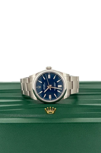 BRAND NEW Rolex 41mm Oyster Perpetual Med Blue (2026 Box & Papers) Stainless Steel Model:134300