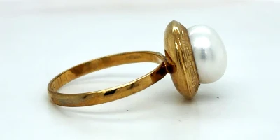 9ct Gold & Pearl Dress Ring 2.0g