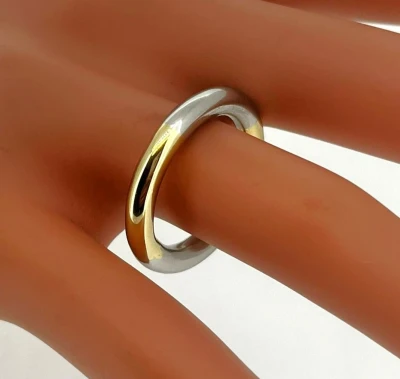 Platinum & 9ct Gold 3.5mm BESPOKE Halo Wedding Band 9.8g