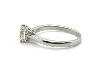 0.75ct Natural Diamond & Platinum Solitaire Ring 4.4g