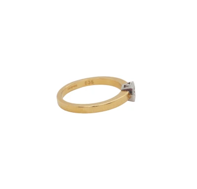 0.35ct Natural Diamond & 18ct Gold Solitaire Ring 3.8g