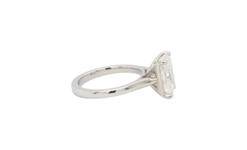 3.03ct Lab Grown Radiant Cut Diamond & Platinum Solitaire Ring 6.84g