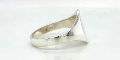 Sterling Silver Plain Signet Ring 4.4g
