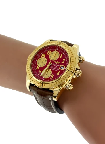 Breitling 44mm Chronomat Evolution - 18ct Gold & Alligator Leather ( Circa 2010) Model: K13356
